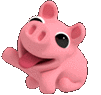 pig hello sitting Slack emoji
