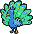 peacock Slack emoji