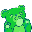 gummy bear lick Slack emoji