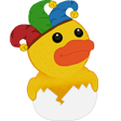 jester chick Slack emoji