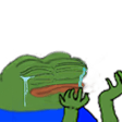 pepe cryhands Slack emoji