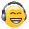 headphones on Slack emoji