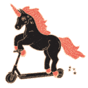unicorn scooter Slack emoji