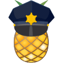 officer pineapple Slack emoji