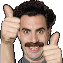 borat thumbs Slack emoji