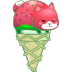 cat strawberry icecream Slack emoji