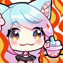cute anime cat girl Slack emoji