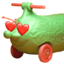 kurkkumopo heart eyes Slack emoji