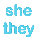 pronouns she they Slack emoji