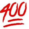 hundred points red Slack emoji