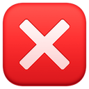 red negative squared cross mark Slack emoji