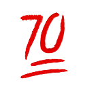 red 70 score strike Slack emoji