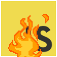 javascript on fire Slack emoji