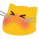 meow blush Slack emoji