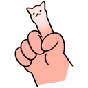 cat finger Slack emoji