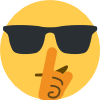 sunglasses shush Slack emoji