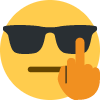 sunglasses flipoff Slack emoji