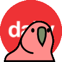 parrot red dotq Slack emoji
