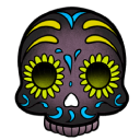 sugar skull dark Slack emoji