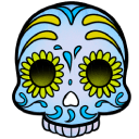 sugar skull light Slack emoji