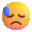 downcast face with sweat Slack emoji