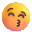 kissing face with closed eyes Slack emoji