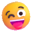 winking face with tongue Slack emoji