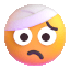 face with head bandage Slack emoji