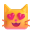 smiling cat with heart eyes Slack emoji