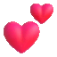 two hearts Slack emoji