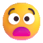 anguished face Slack emoji