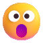 face with open mouth Slack emoji
