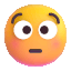 flushed face Slack emoji