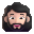 woman light skin tone beard Slack emoji