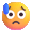 sad but relieved face Slack emoji