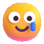 smiling face with tear Slack emoji
