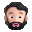 man light skin tone beard Slack emoji