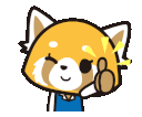 aggretsuko thumbs up Slack emoji