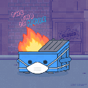 dumpster fire mask Slack emoji