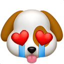 dog heart cry Slack emoji