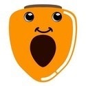 orange smiley surprised Slack emoji