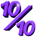 10 slash 10 shiny Slack emoji