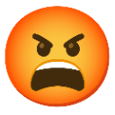 angry face yell Slack emoji