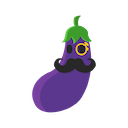 distinguished aubergine Slack emoji