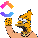old man yells at clickup Slack emoji