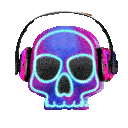 skull headphones Slack emoji