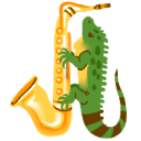 lizard sax Slack emoji