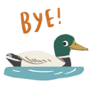duckflip bye Slack emoji