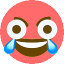 laugh open eyes party Slack emoji