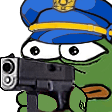 pepe cop point gun Slack emoji